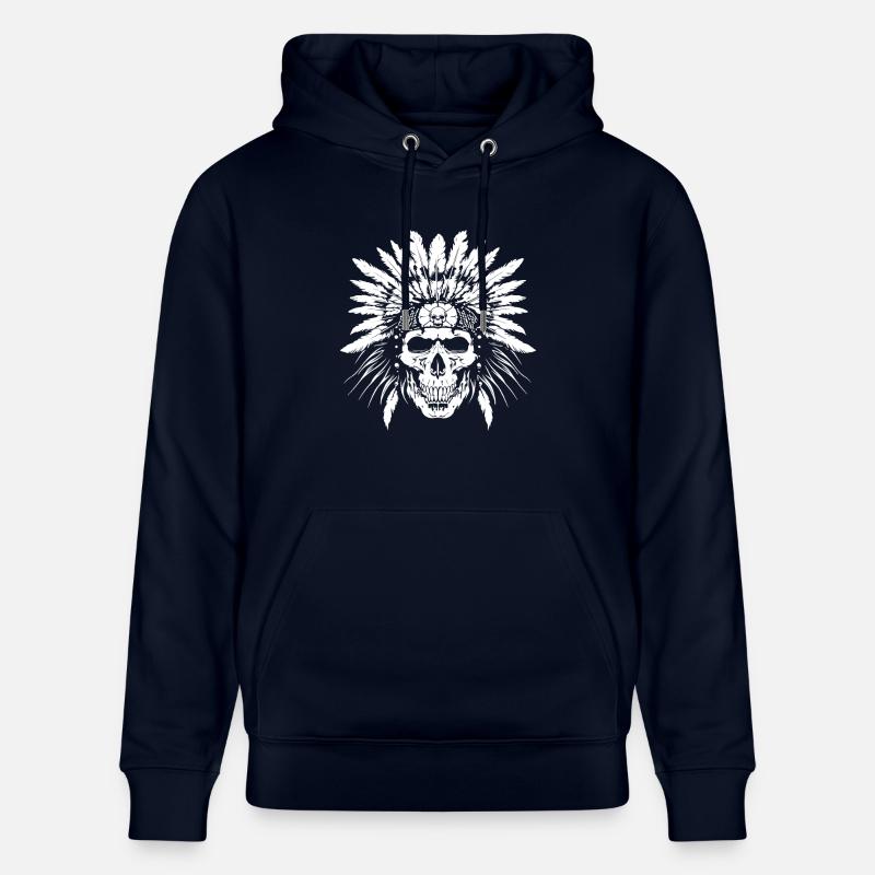 Chef Crâne Indien - Sweat à capuche bio CRUISER Stanley/Stella Unisexe - marine
