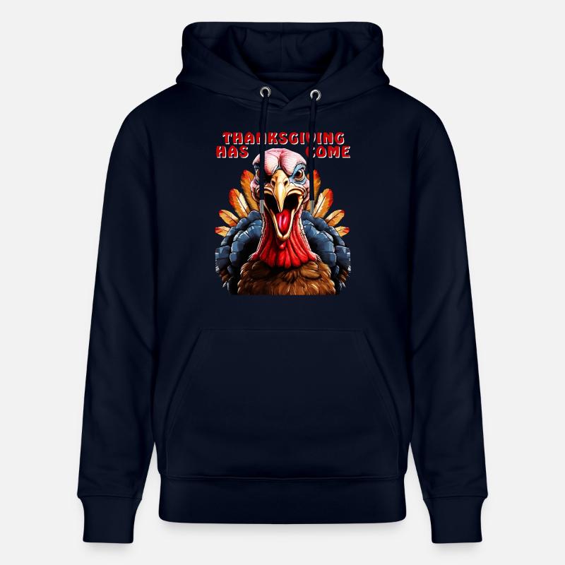 TRUTHAHN THANKSGIVING HAS COME - Stanley/Stella Unisex Bio-Hoodie CRUISER  - Navy