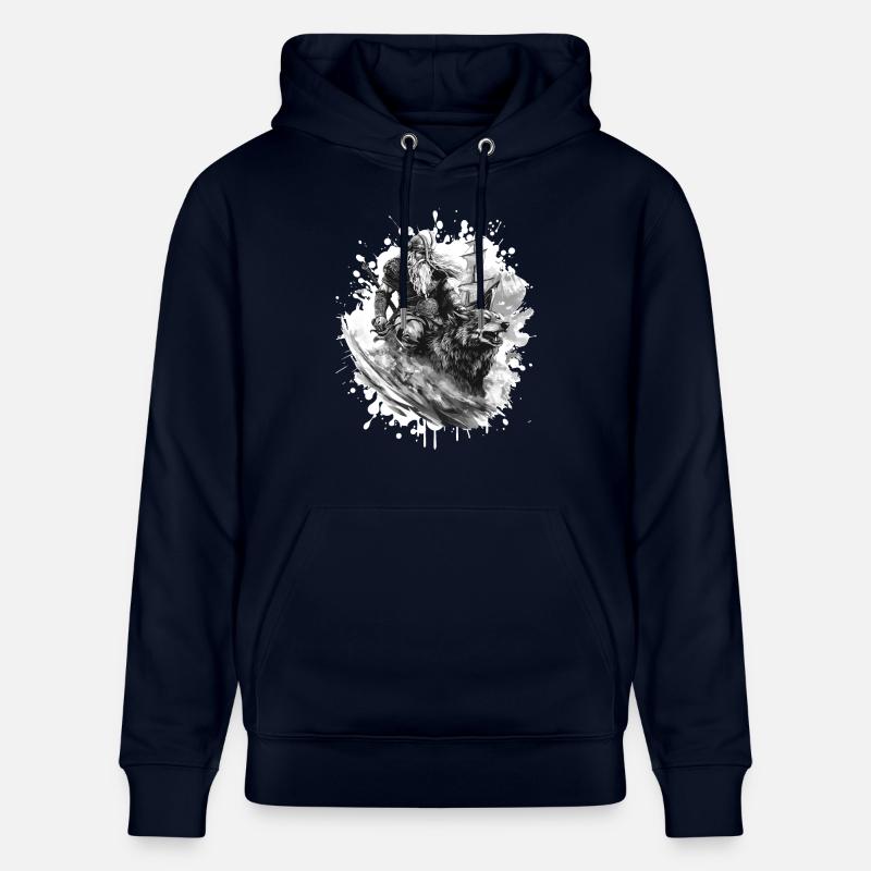 Wikinger Wolf Krieger Valhalla - Stanley/Stella Unisex Bio-Hoodie CRUISER  - Navy