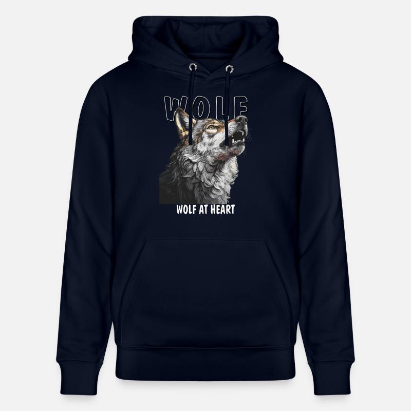 LOUP DANS L’ÂME - Sweat à capuche bio CRUISER Stanley/Stella Unisexe - marine