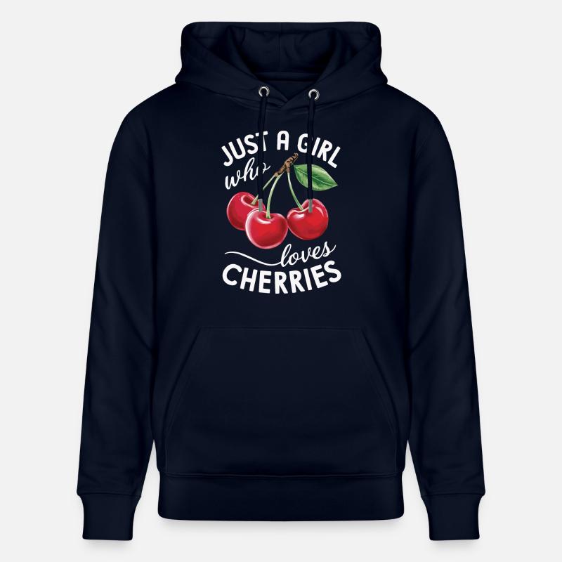Kirsche Kirschen Früchte Essen - Stanley/Stella Unisex Bio-Hoodie CRUISER  - Navy