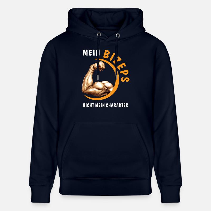 MES BICEPS, PAS MON CARACTÈRE - Sweat à capuche bio CRUISER Stanley/Stella Unisexe - marine