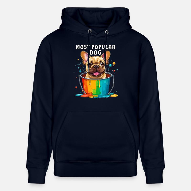 FRENCHIE CHIEN LE PLUS POPULAIRE - Sweat à capuche bio CRUISER Stanley/Stella Unisexe - marine