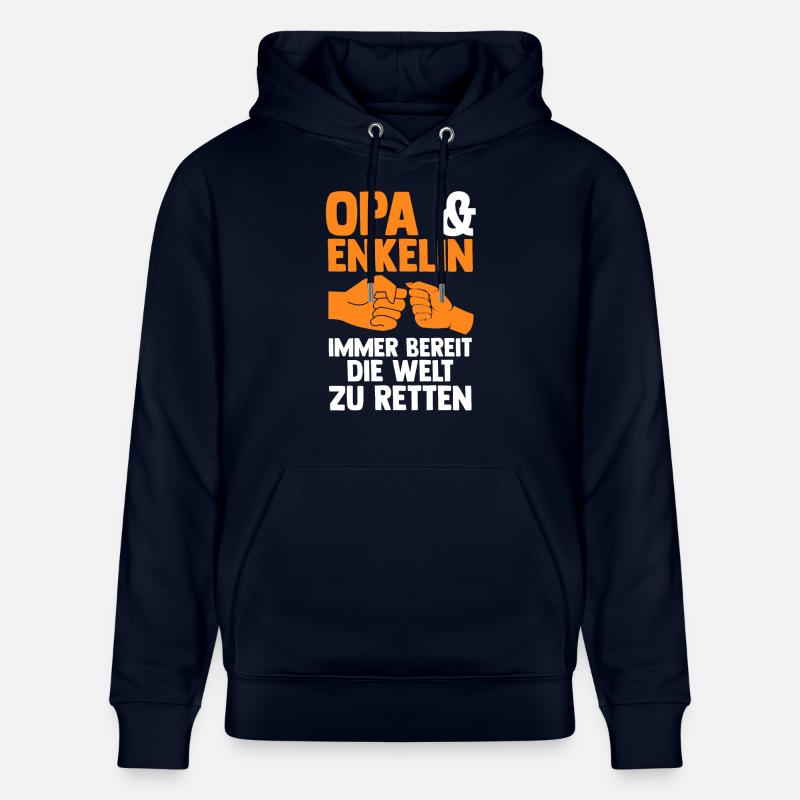 Papi et petite-fille - Sweat à capuche bio CRUISER Stanley/Stella Unisexe - marine
