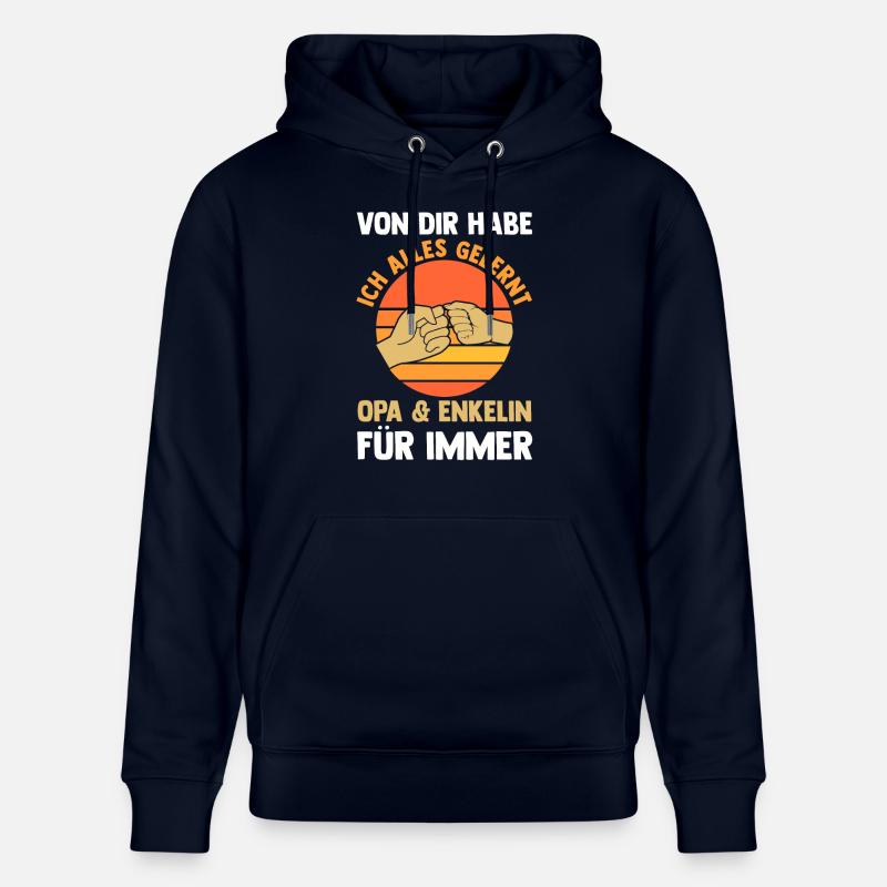 Papi et petite-fille - Sweat à capuche bio CRUISER Stanley/Stella Unisexe - marine