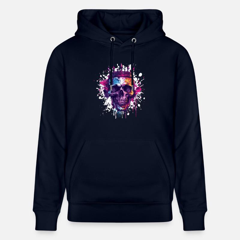 Crâne de Roi Couronne Royale - Sweat à capuche bio CRUISER Stanley/Stella Unisexe - marine