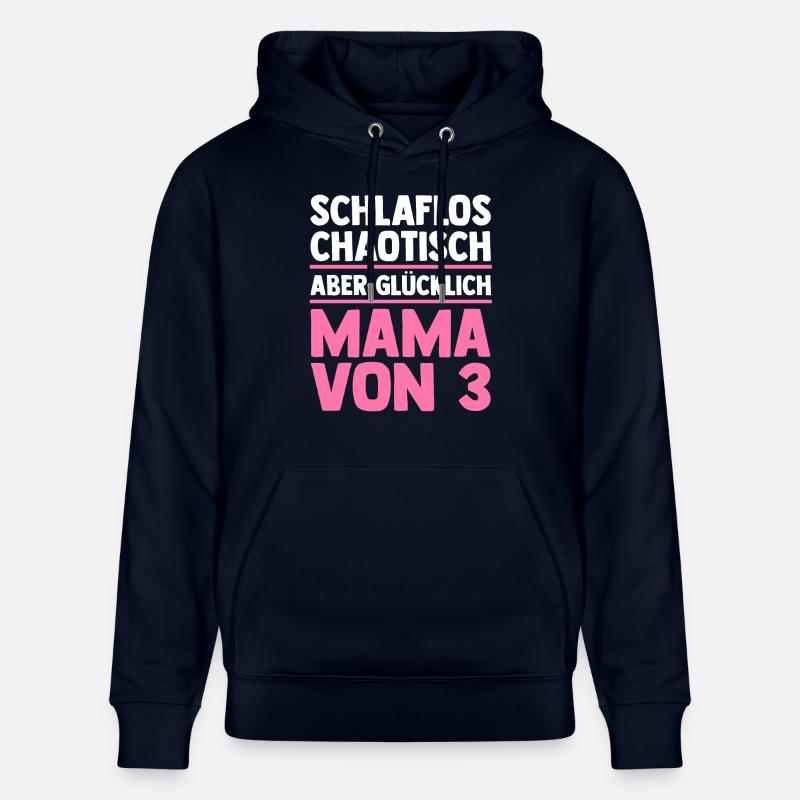 Maman de 3 enfants - Sweat à capuche bio CRUISER Stanley/Stella Unisexe - marine