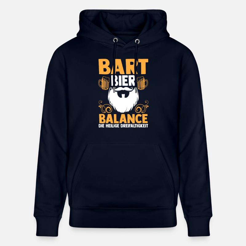Bier Bärtig Bartträger Bart - Stanley/Stella Unisex Bio-Hoodie CRUISER  - Navy