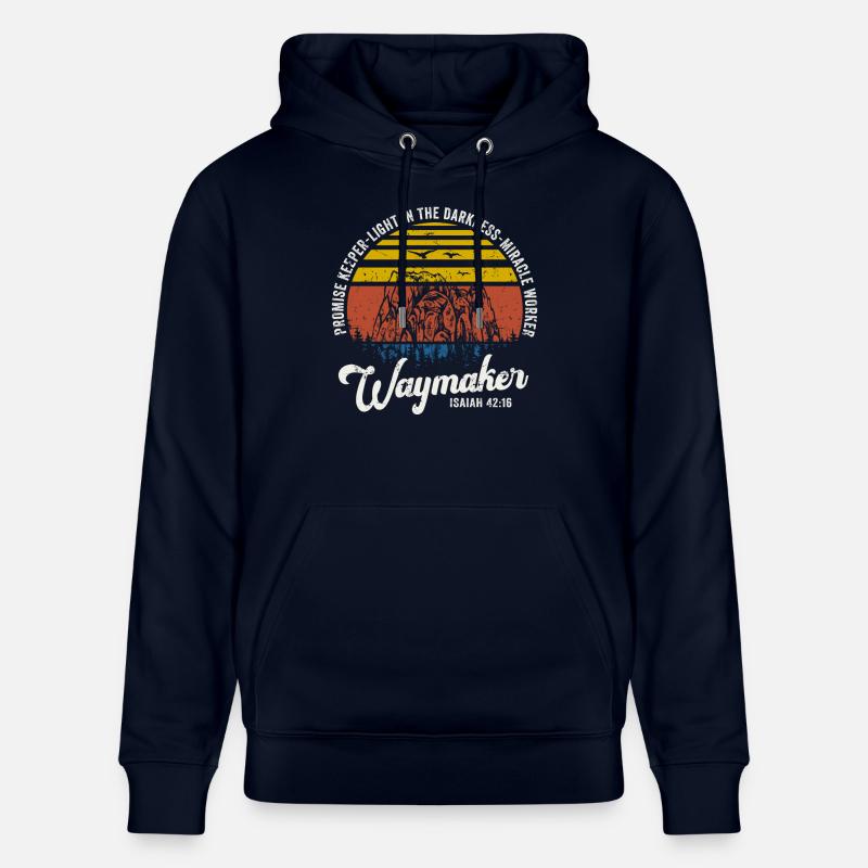 Wegweiser, Versprechenshüter, Wundertäter - Stanley/Stella Unisex Bio-Hoodie CRUISER  - Navy
