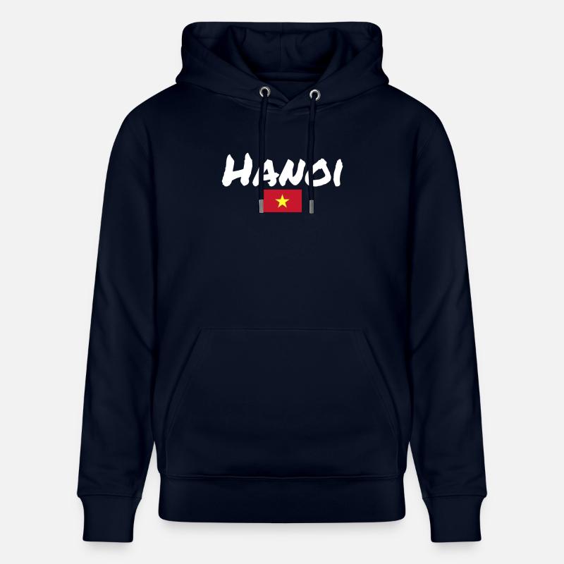 Hanoï Vietnam Drapeau vietnamien - Sweat à capuche bio CRUISER Stanley/Stella Unisexe - marine