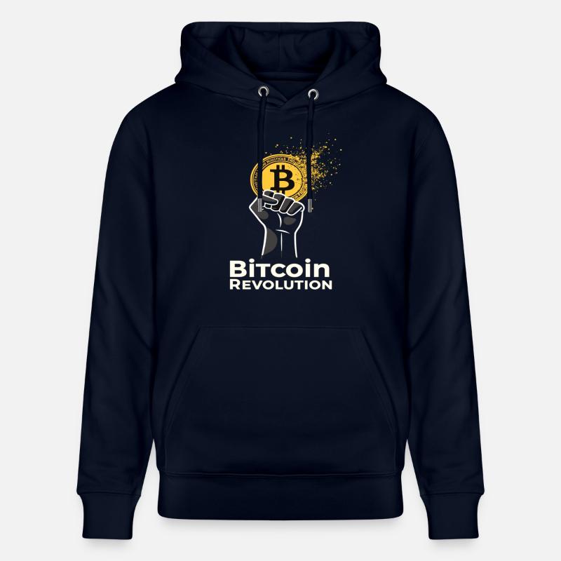 Révolution Bitcoin - Sweat à capuche bio CRUISER Stanley/Stella Unisexe - marine
