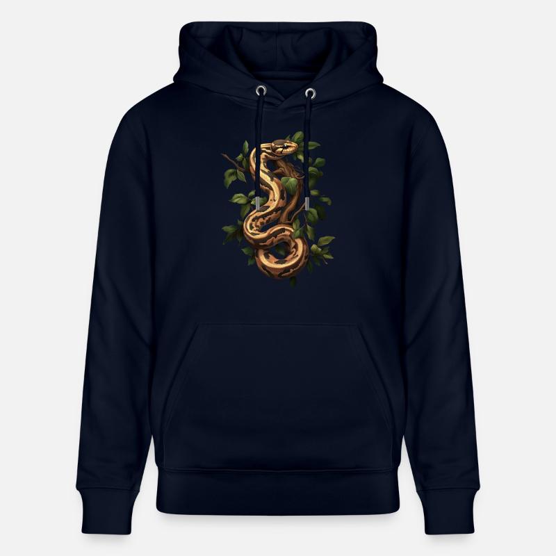 Königspython Schlangen Liebhaber Terrarium Python - Stanley/Stella Unisex Bio-Hoodie CRUISER  - Navy