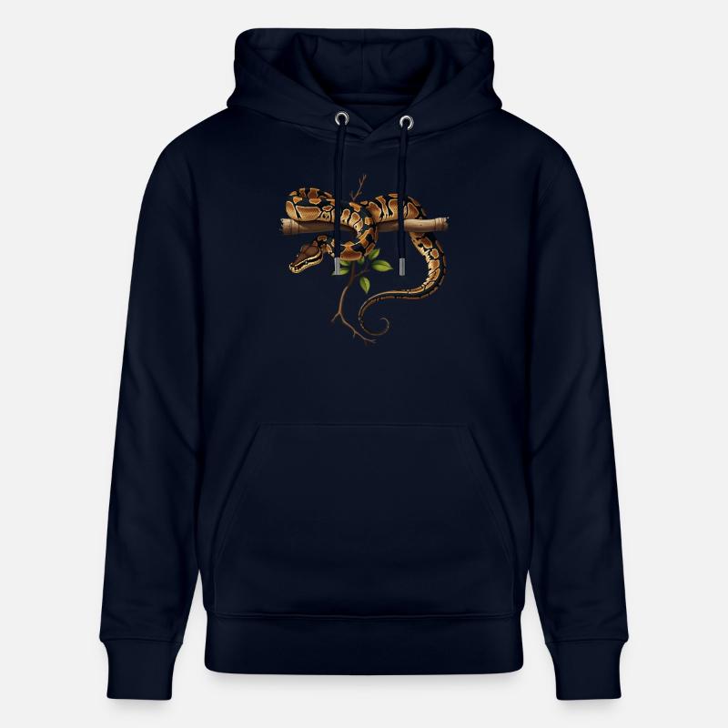 Königspython Schlangen Liebhaber Terrarium Python - Stanley/Stella Unisex Bio-Hoodie CRUISER  - Navy