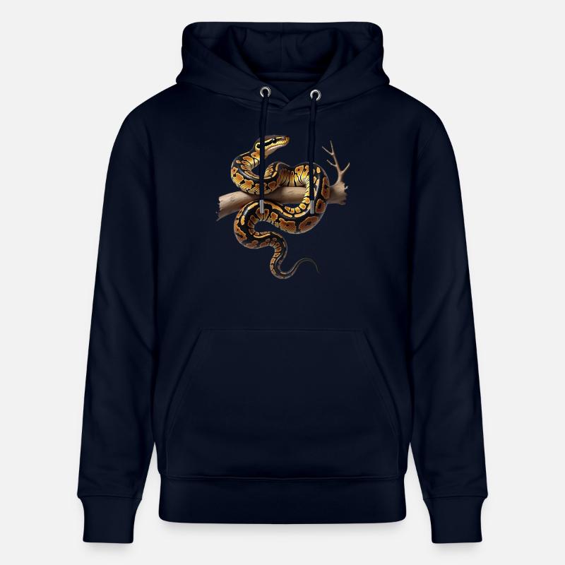 Königspython Schlangen Liebhaber Terrarium Python - Stanley/Stella Unisex Bio-Hoodie CRUISER  - Navy