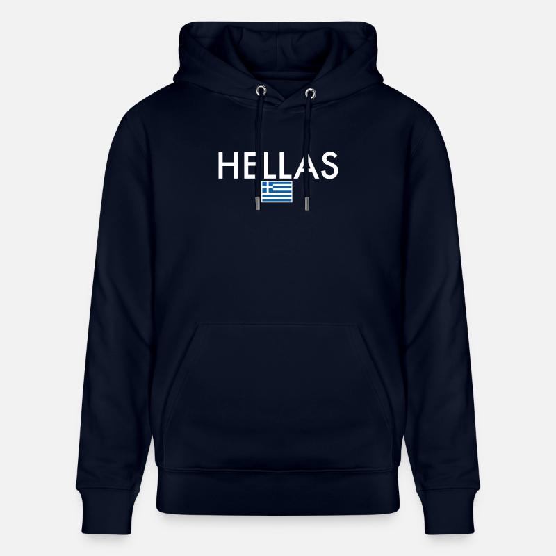 Hellas Grèce Drapeau grec Grec - Sweat à capuche bio CRUISER Stanley/Stella Unisexe - marine