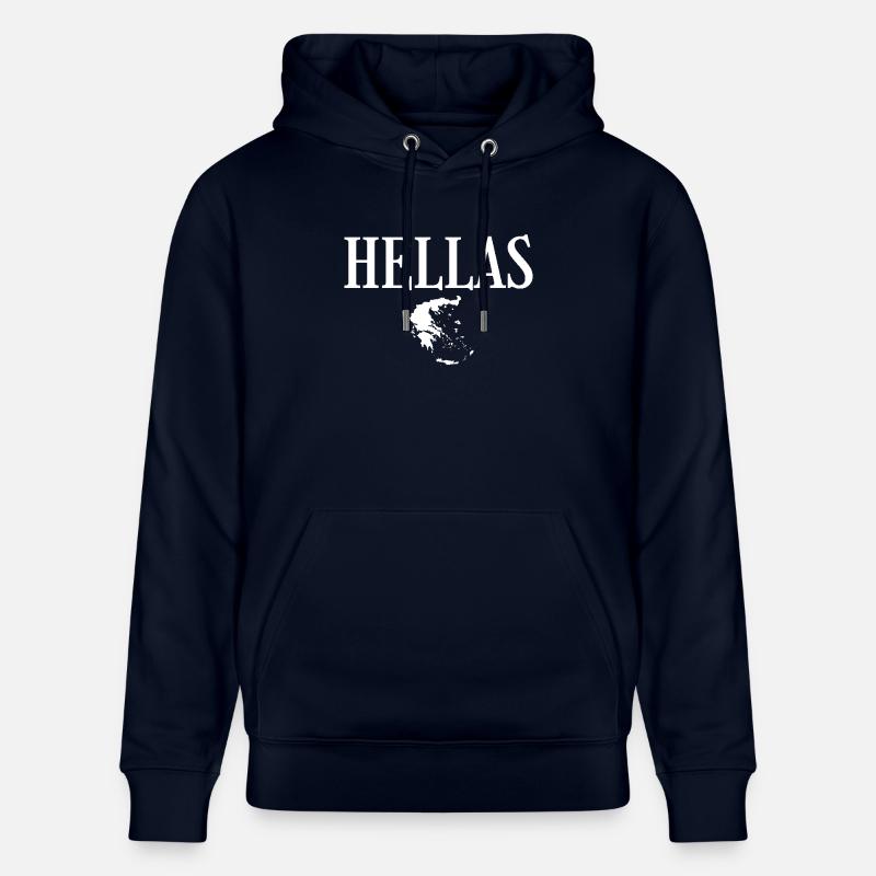 Hellas Grèce Carte Grèce Grèce - Sweat à capuche bio CRUISER Stanley/Stella Unisexe - marine