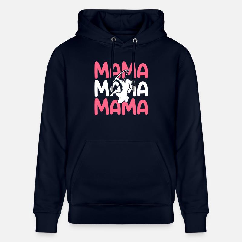 Bogenschütze Mama Mutter Bogenschießen - Stanley/Stella Unisex Bio-Hoodie CRUISER  - Navy