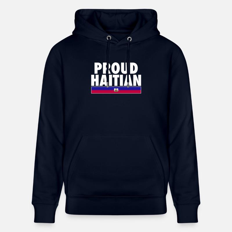 Fier drapeau haïtien haïtien - Sweat à capuche bio CRUISER Stanley/Stella Unisexe - marine