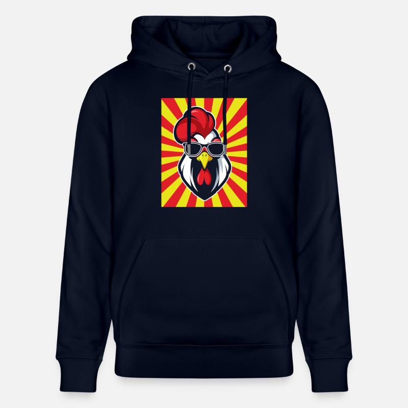 Poulet Coq - Sweat à capuche bio CRUISER Stanley/Stella Unisexe - marine