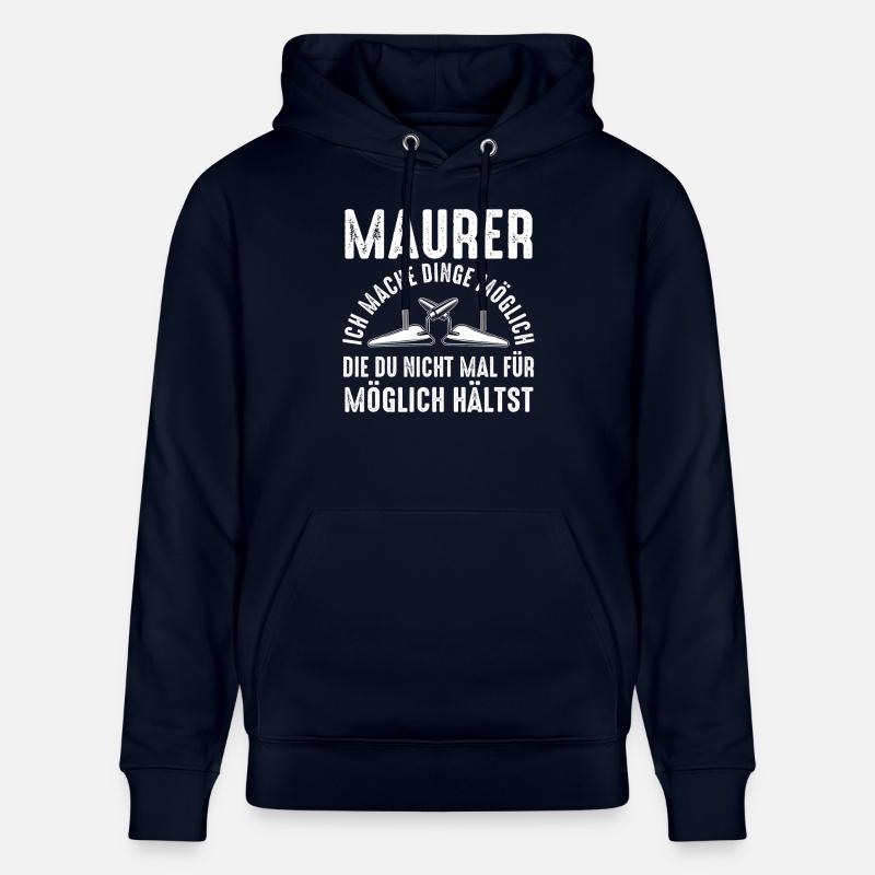 Maître maçon Compagnon maçon - Sweat à capuche bio CRUISER Stanley/Stella Unisexe - marine