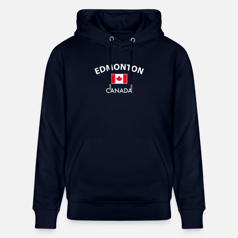 Edmonton Canada Drapeau canadien - Sweat à capuche bio CRUISER Stanley/Stella Unisexe - marine