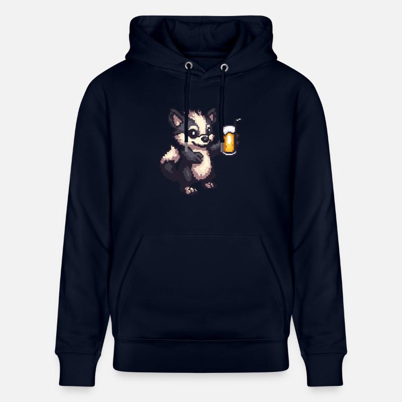 Skunk Pixel Bière - Sweat à capuche bio CRUISER Stanley/Stella Unisexe - marine