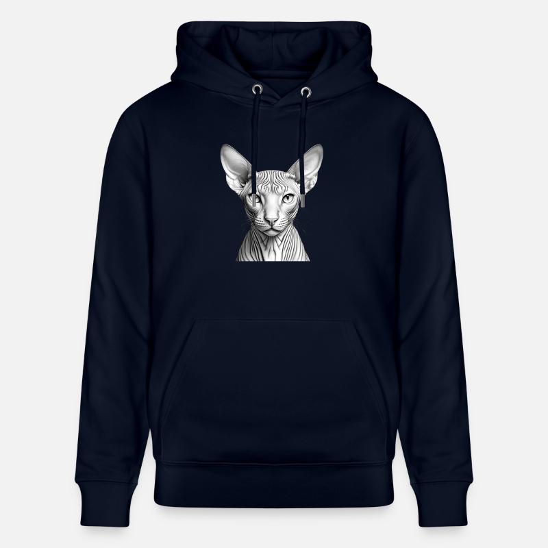 Chat sphynx cool - Sweat à capuche bio CRUISER Stanley/Stella Unisexe - marine