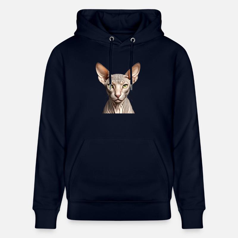 Chat Sphynx - Sweat à capuche bio CRUISER Stanley/Stella Unisexe - marine