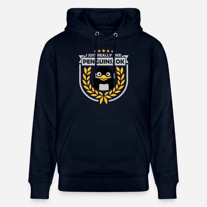 J’aime juste les pingouins - Sweat à capuche bio CRUISER Stanley/Stella Unisexe - marine