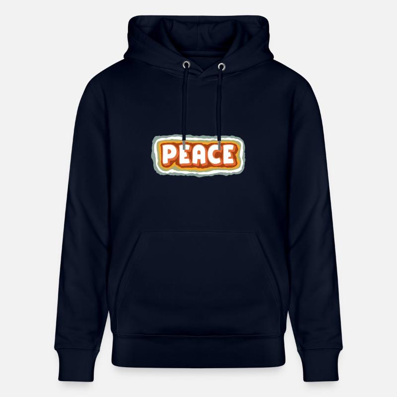 Paix - Sweat à capuche bio CRUISER Stanley/Stella Unisexe - marine