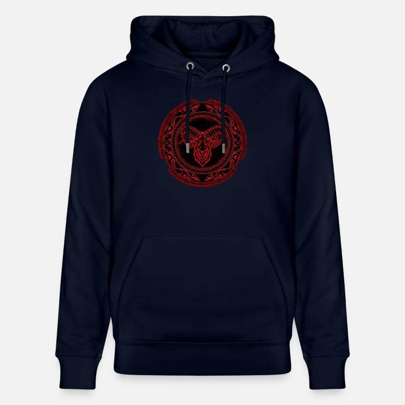 Wikinger Widder Aries - Stanley/Stella Unisex Bio-Hoodie CRUISER  - Navy