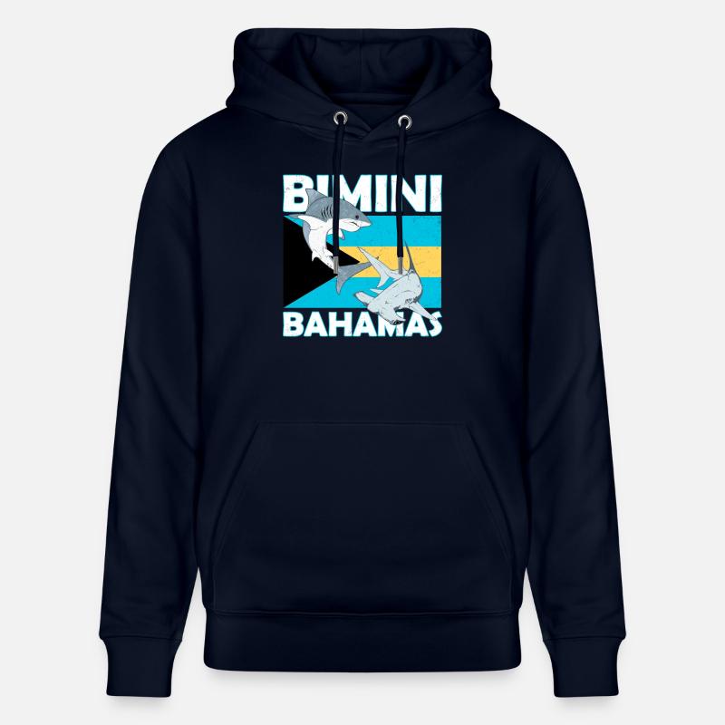 Drapeau des Bahamas Bimini - Sweat à capuche bio CRUISER Stanley/Stella Unisexe - marine