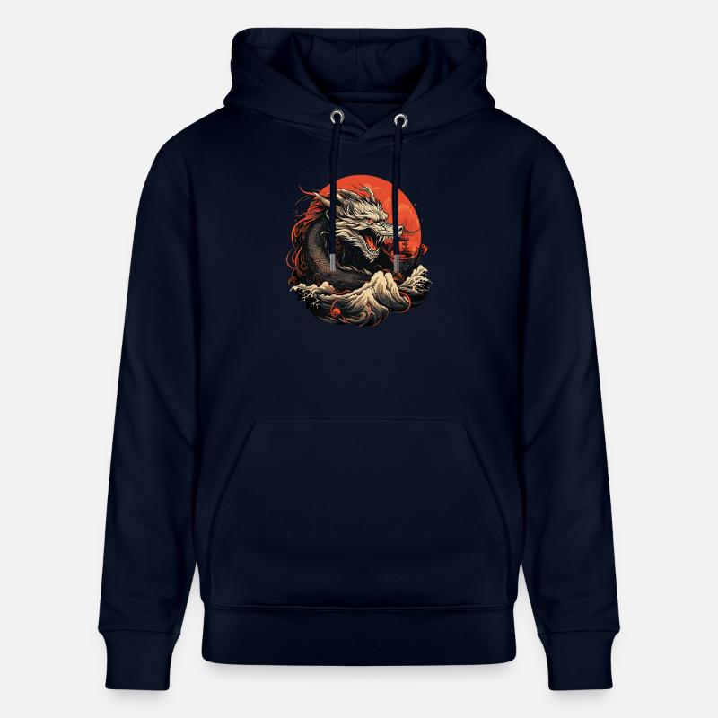 Dieu Dragon de l’Eau - Sweat à capuche bio CRUISER Stanley/Stella Unisexe - marine