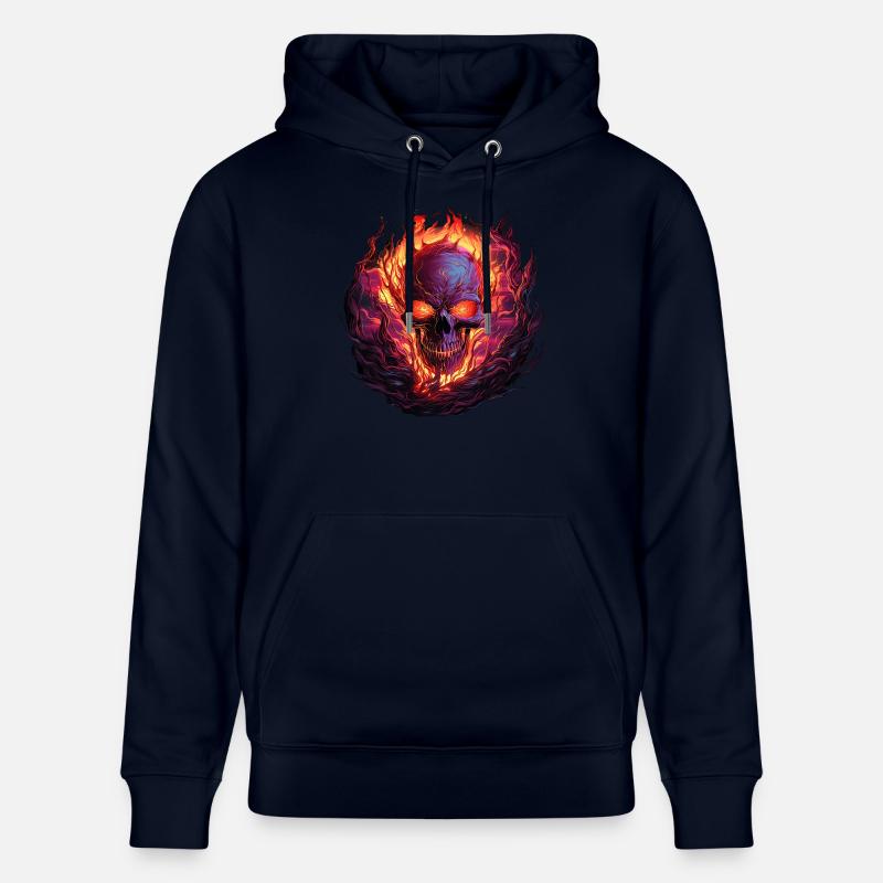 Flammenschädel der Ewigkeit - Stanley/Stella Unisex Bio-Hoodie CRUISER  - Navy