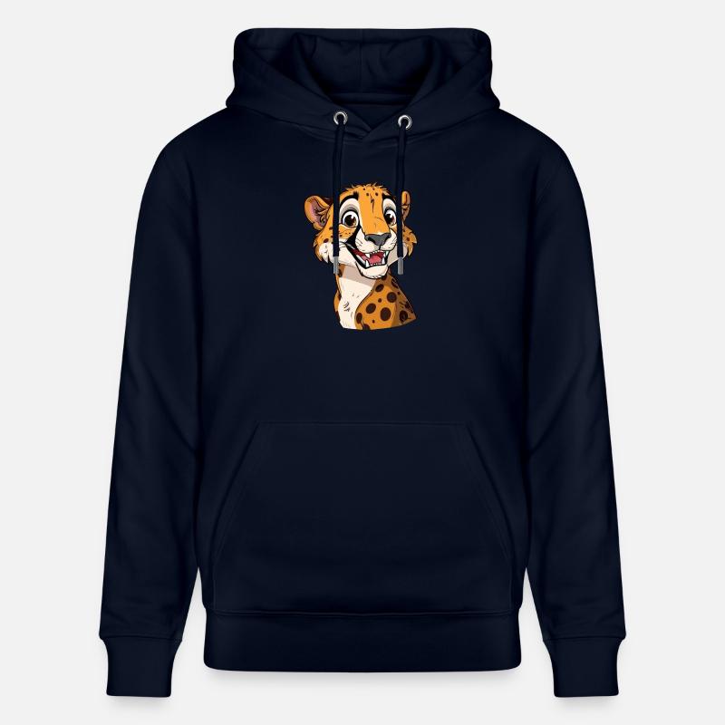 Guépard souriant amical pour vous - Sweat à capuche bio CRUISER Stanley/Stella Unisexe - marine