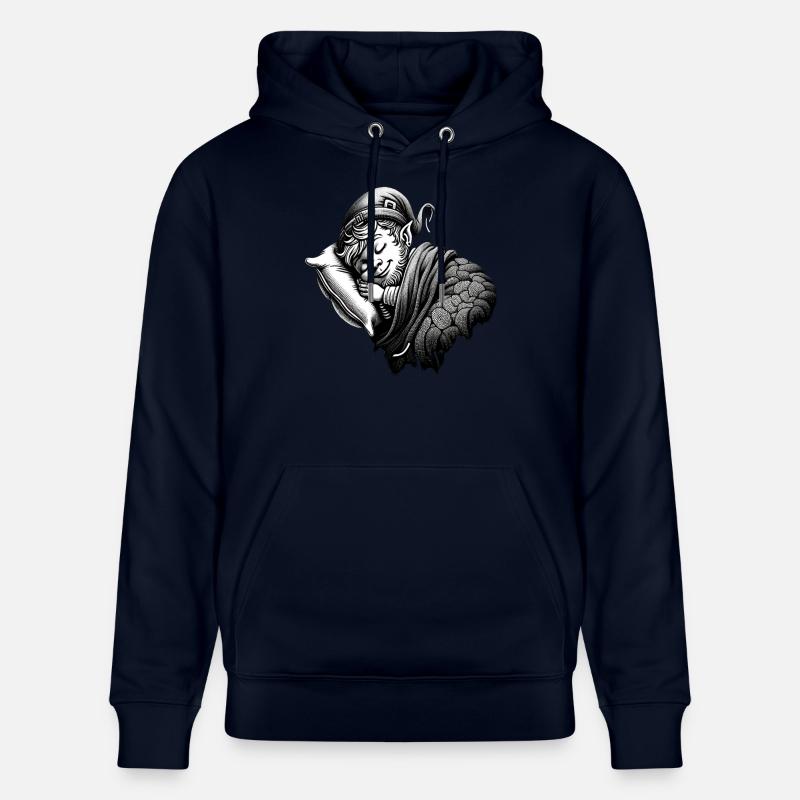 Leprechaun endormi (Leprechaun irlandais) - Sweat à capuche bio CRUISER Stanley/Stella Unisexe - marine