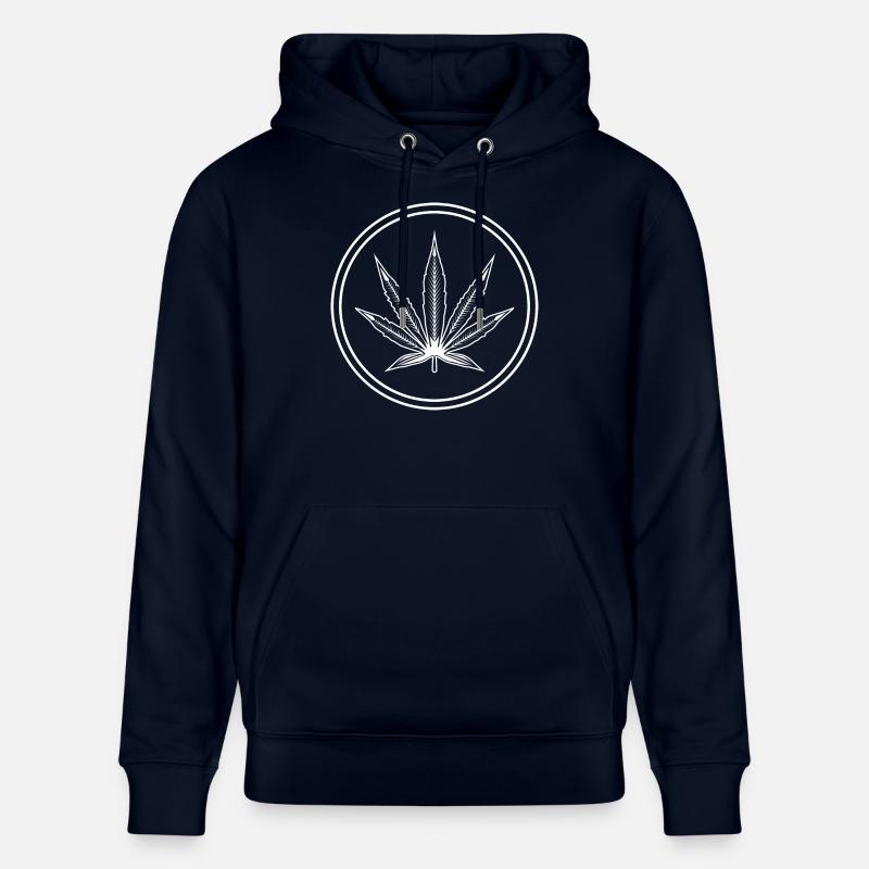 Feuille de chanvre Icône Cannabis - Sweat à capuche bio CRUISER Stanley/Stella Unisexe - marine