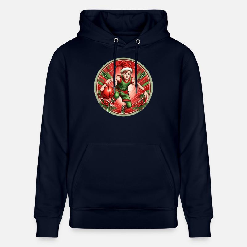 Basket-ball elfe de Noël - Sweat à capuche bio CRUISER Stanley/Stella Unisexe - marine