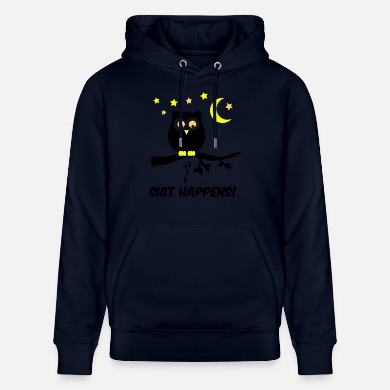 Owl Shit Happens 01 - Sweat à capuche bio CRUISER Stanley/Stella Unisexe - marine