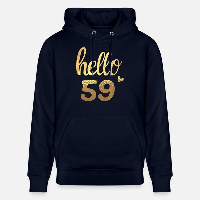 Hello 59 doré - Sweat à capuche bio CRUISER Stanley/Stella Unisexe - marine