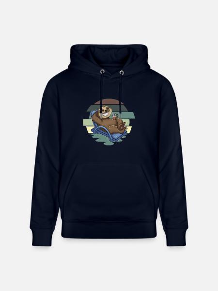 Sloth - Stanley/Stella CRUISER Unisex Organic Hoodie - navy
