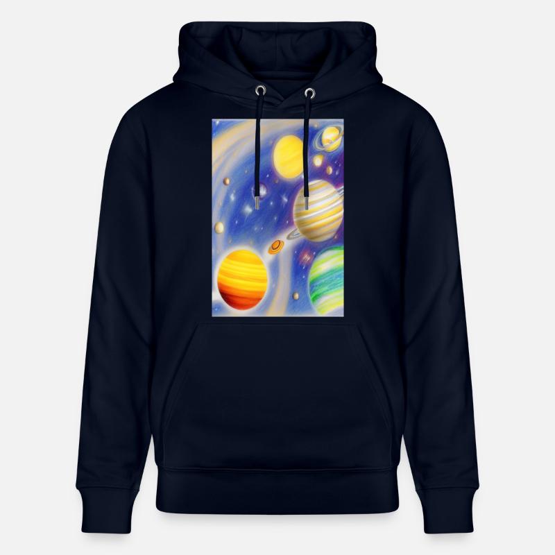 Espace et planètes - Sweat à capuche bio CRUISER Stanley/Stella Unisexe - marine