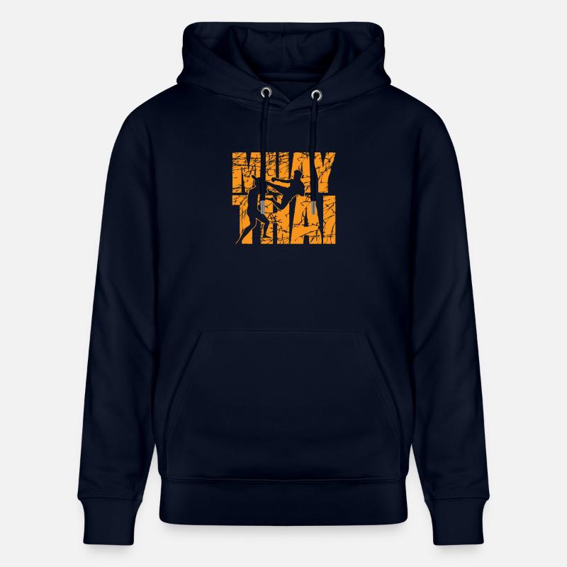 Muay Thai Kampf mit Stil - Stanley/Stella Unisex Bio-Hoodie CRUISER  - Navy