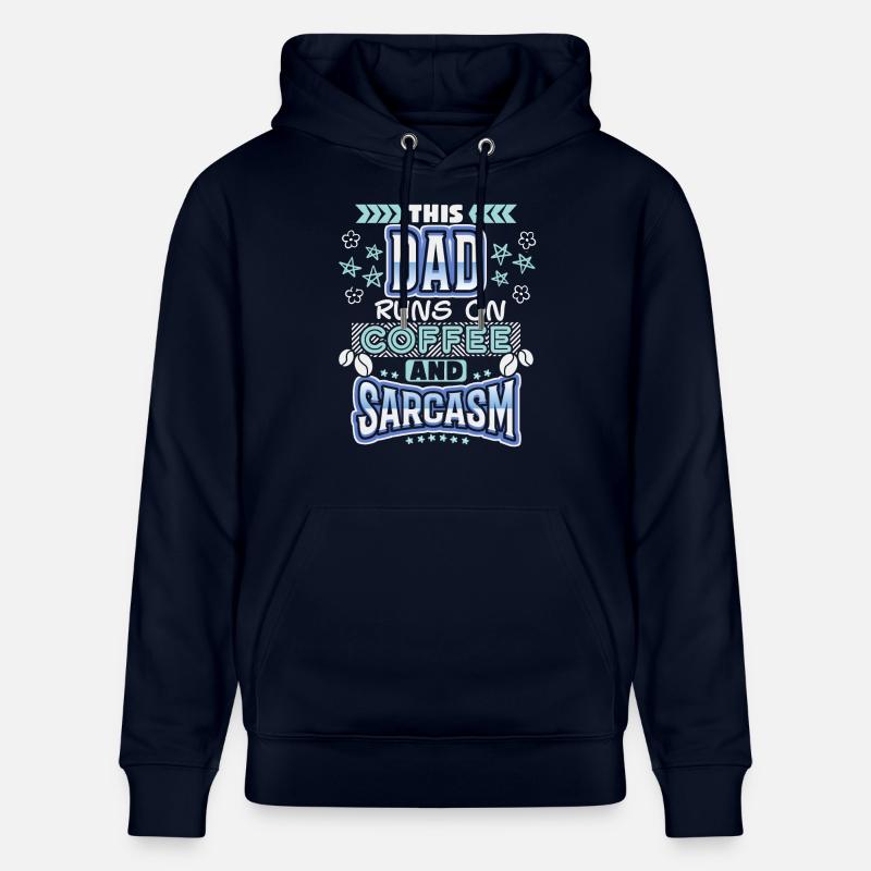 Dad-Daddy, Papa-Vater Kaffee, Sarkasmus Spruch - Stanley/Stella Unisex Bio-Hoodie CRUISER  - Navy