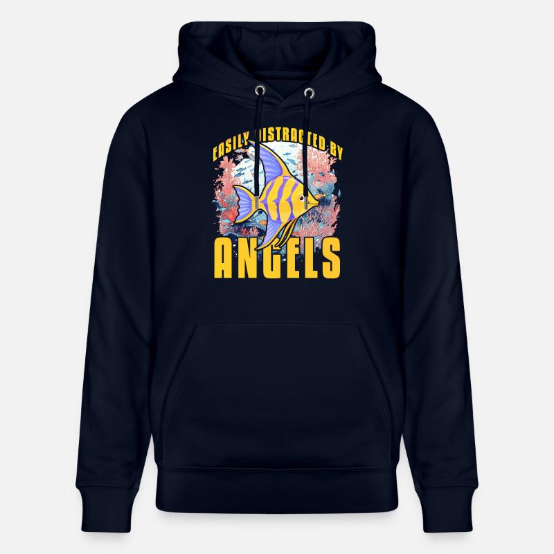 Facilement distrait par les anges - Sweat à capuche bio CRUISER Stanley/Stella Unisexe - marine