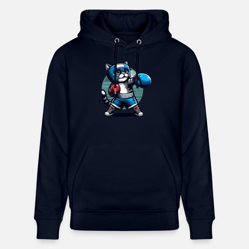 Chat de boxe - Sweat à capuche bio CRUISER Stanley/Stella Unisexe - marine