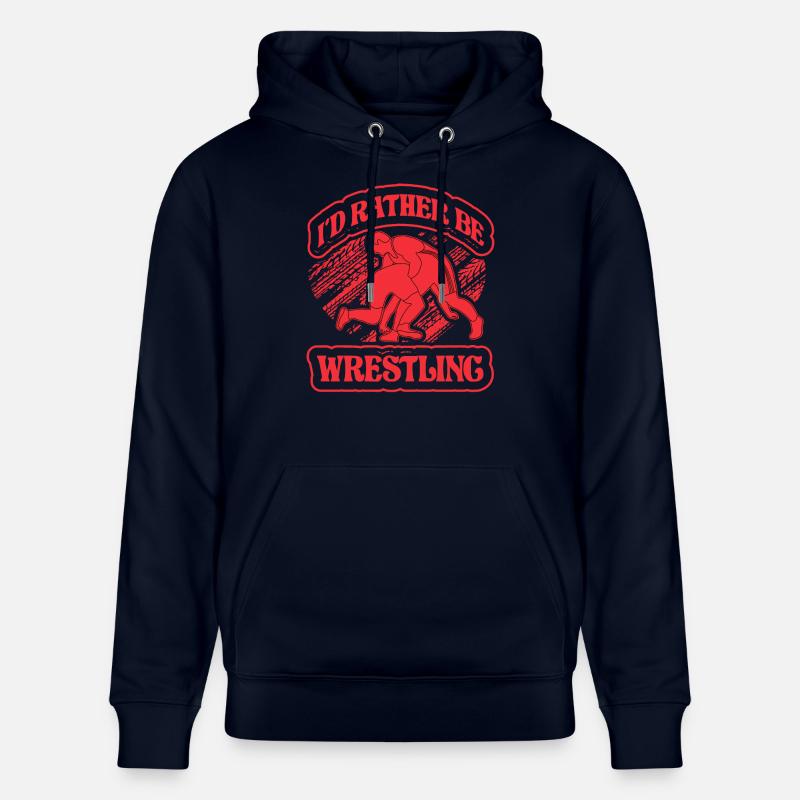 Je préfère lutter - Sweat à capuche bio CRUISER Stanley/Stella Unisexe - marine