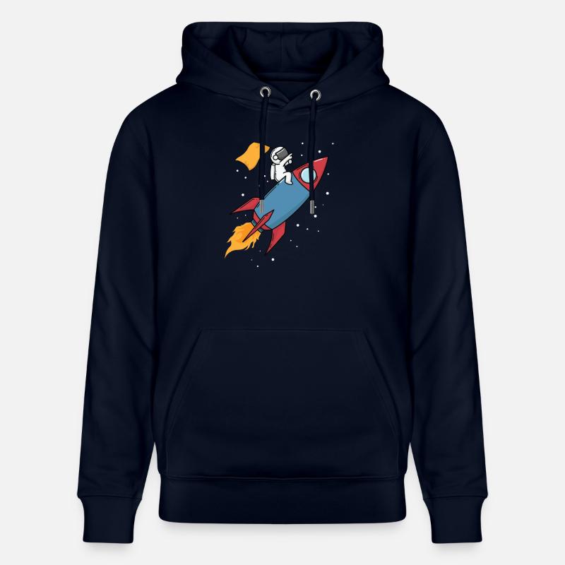 Astronaute sur une fusée - Sweat à capuche bio CRUISER Stanley/Stella Unisexe - marine