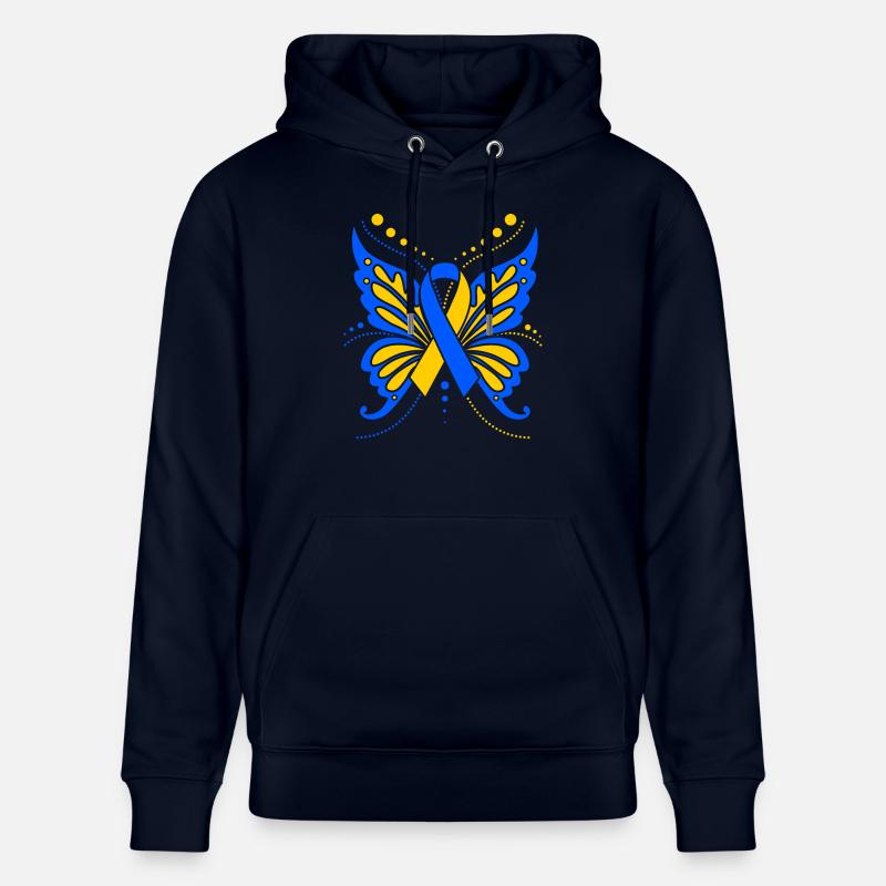 Papillon trisomique - Sweat à capuche bio CRUISER Stanley/Stella Unisexe - marine