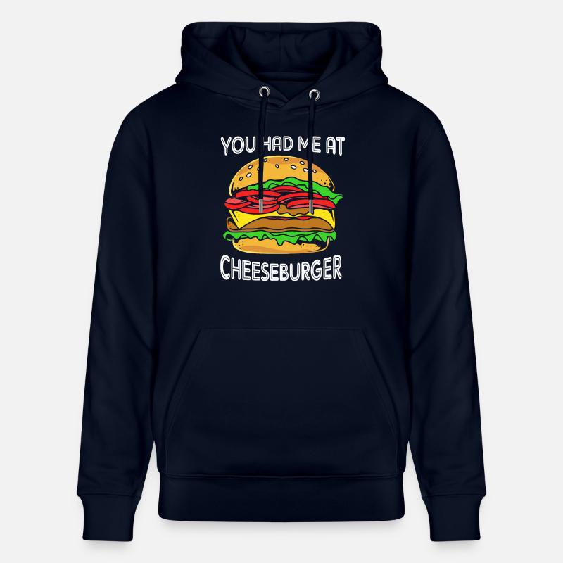 Cheeseburger Burger - Stanley/Stella Unisex Bio-Hoodie CRUISER  - Navy